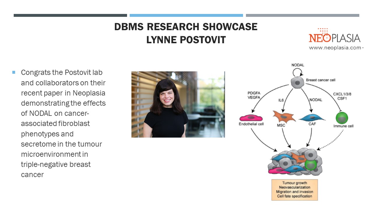 
                         Showcasing DBMS Research                                                    - 
                          Recent study from the Postovit lab                                                    